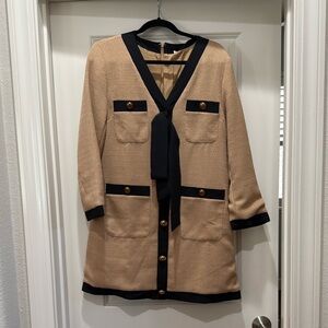 Chic Tan and Black Women's Blazer